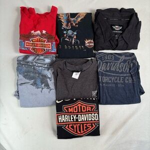 Vintage Harley Davidson T Shirt Bunlde Lot of 7 Y2K Modern Motorcycle Tee